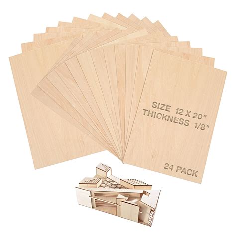 (24-Pack) 12”x20”x1/8” Balsa Sheets for Crafts - Perfect for ...