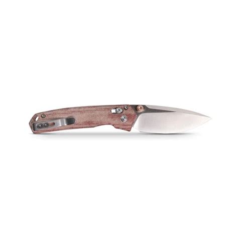 Vosteed Mini Psyop Folding Knife Red Micarta Handle Elmax Drop Point ...