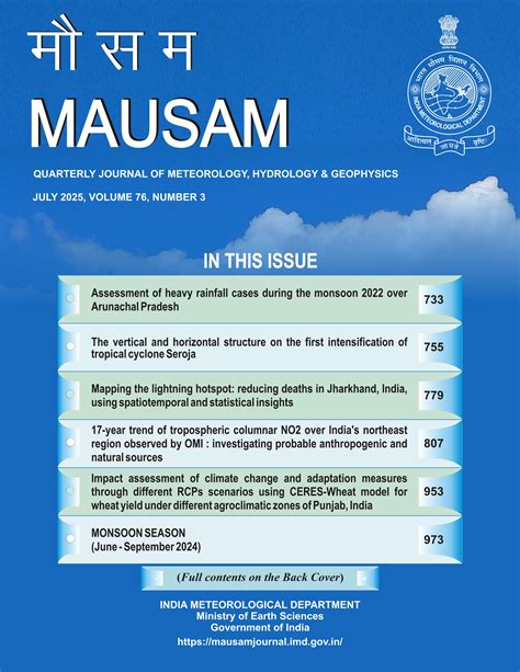 Vol. 76 No. 3 (2025): MAUSAM | MAUSAM