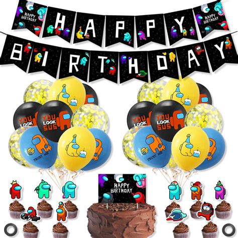 Buy Among Us Party Decorations,Birthday Party Supply Set for Kids with ...