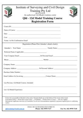 Fillable Online Institute of Surveying and Civil Design Training Fax ...