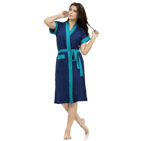 Buy Poorak bathrobes terry cotton free size bathrobe for women ...