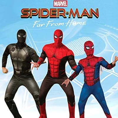 Buy Boys Spider-Man Far From Home Black Stealth Spidey Suit Deluxe ...