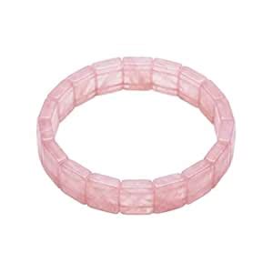 Buy numeroastro Natural & Original Rose Quartz Stone Pyramid Bracelet ...