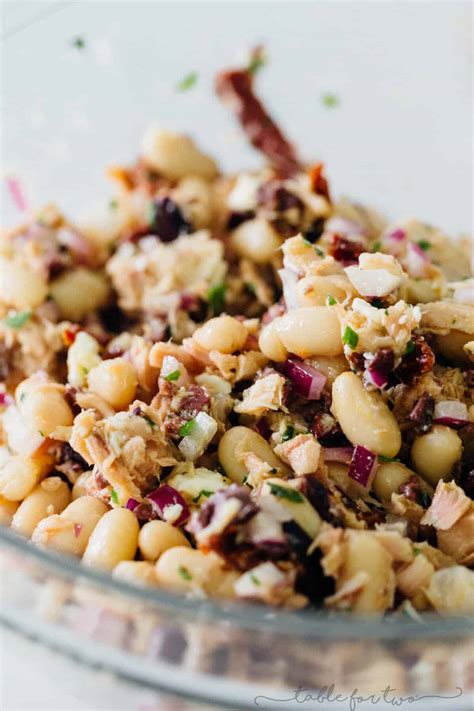 Mediterranean Tuna White Bean Salad - Tuna Salad with White Beans