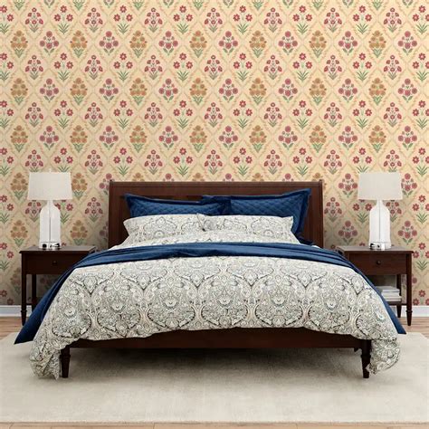 Phulwari Indian Design Wallpaper Roll in Yellow Color | Life n Colors