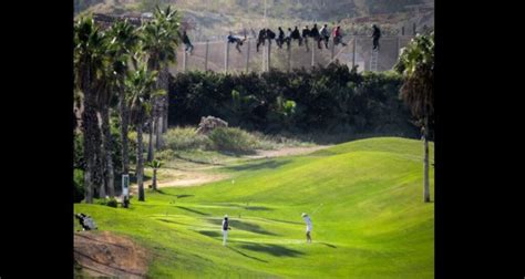 Golfers play on as migrants scale obstacle to life in Europe – The ...