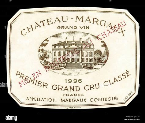 Margaux 1996 chateau wine bottle label hi-res stock photography and ...