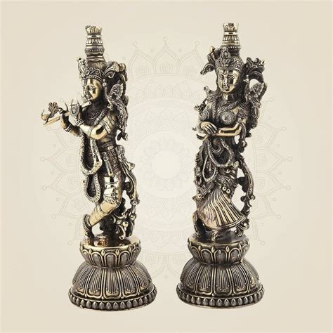 Buy Brass Radha Krishna Idol - Made By Skilled Artisans