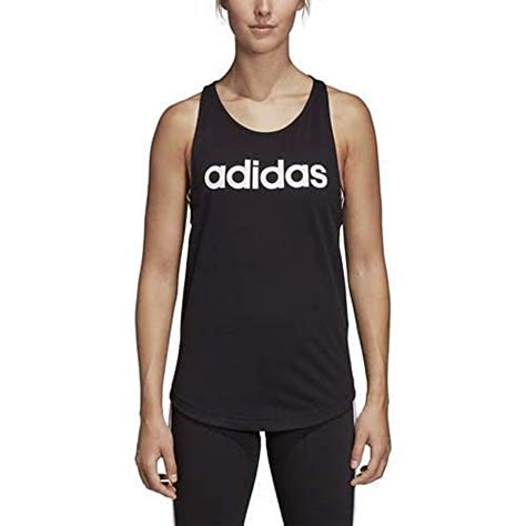 Buy adidas Women's Essentials Linear Tank Top, Black/White, X-Small at ...