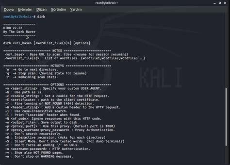 Dirb Kullanım Rehberi — Teletype