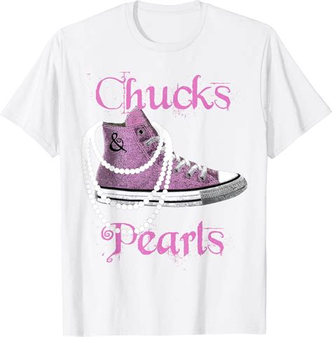 Kamala Harris Vice President Chucks and pearls T-Shirt - Walmart.com