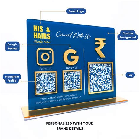 Acrylic QR Code Stands For Business | Acrylic QR code display | QR code ...