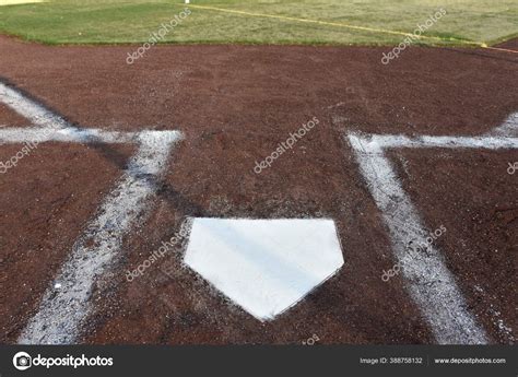Baseball Field Home Plate View Nighttime View Of A Baseball Stadium