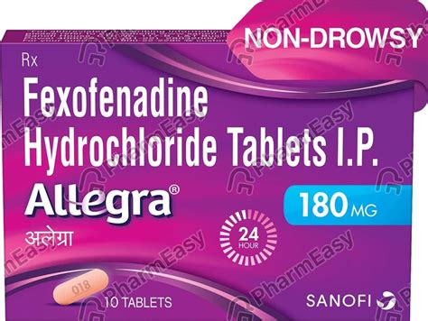 Allegra 180mg Tablet: Uses, Side-effects, Price, Dosage & More Info ...