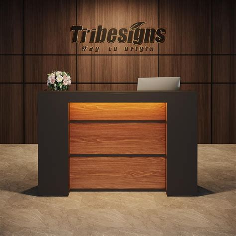 Tribesigns Reception Desk with LED Lights, 63 Inches India | Ubuy