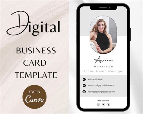 Digital Business Card Template 的图像结果