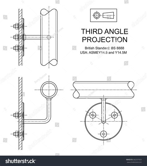 Orthographic Drawing Examples Using Third Angle 的图像结果