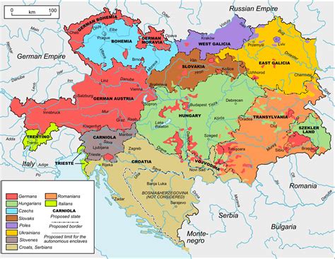 Labeled Austrian Empire Map with States, Capital & Cities - Printable ...