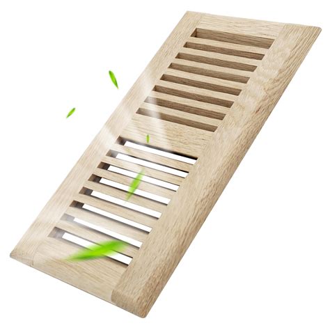 Howeall 4x10 Inch White Oak Wood Floor Register Vents Cover - Drop in ...
