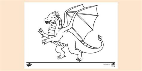 Dragon Colouring | Colouring Sheets (teacher made) - Twinkl