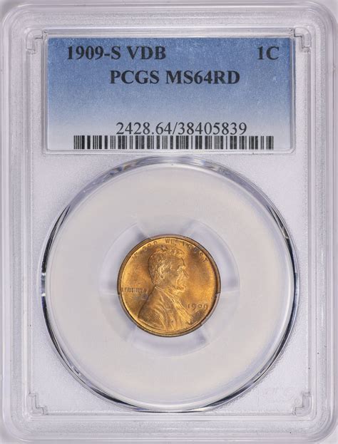 1909-S Lincoln Cent V.D.B. PCGS MS-64 RD (Item 1779596 ...