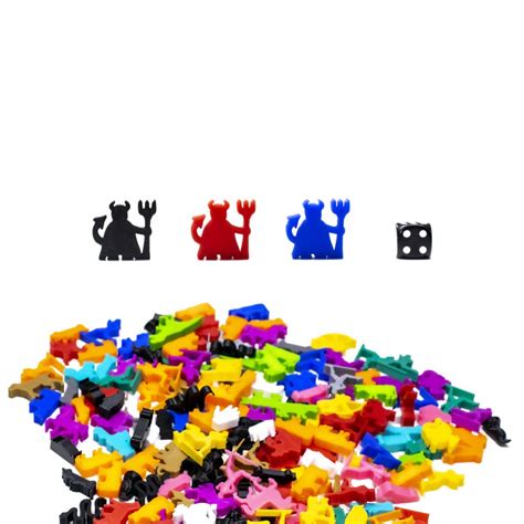 Buy 5PCS Devil Meeple Tokens - BoardGameSet - Accessories