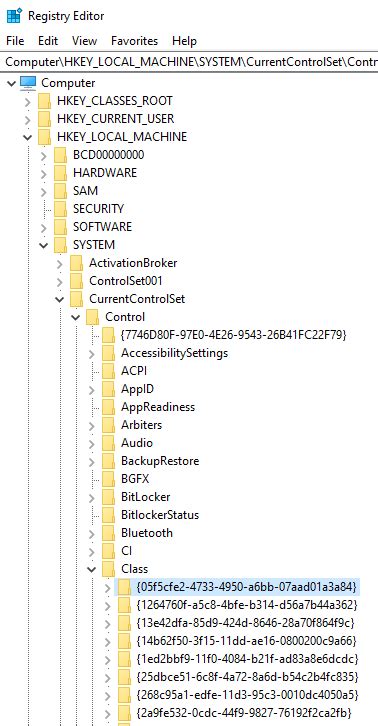 Windows Class Filter 的图像结果