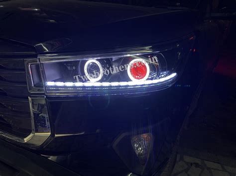Innova Crysta Dual Projectors With Bmw Angle Eyes with Ultra Matrix DRL ...