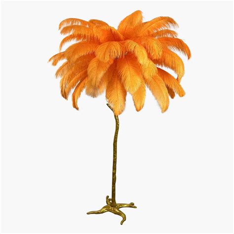 Luxury Ostrich Feather Floor Lamp, 16 Colors/Resin | VAXLAMP