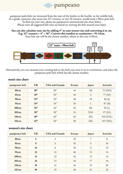 Belt size chart – Rawmoda.com.au
