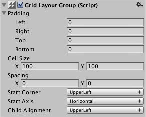 Grid Layout in Unity 的图像结果