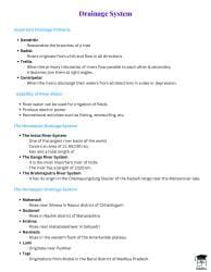 Drainage System Mind Map - Humanities/Arts Geography Class 11 PDF Download