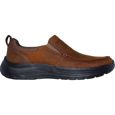 SKECHERS Men's Decklan Leather Slip-on Shoes | Academy
