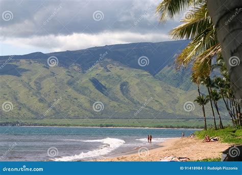 HAWAII BEACH CALLED SUGAR BEACH Located in Kihei, Maui Stock Photo ...