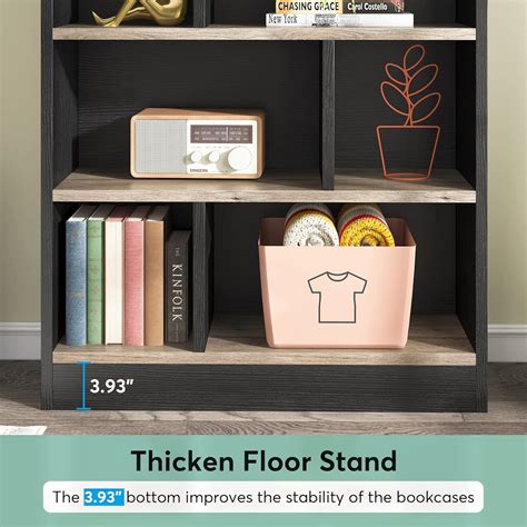 Buy Tribesigns 6 Shelf Bookcase, 72 Inch Tall Wood Bookshelf Modern ...