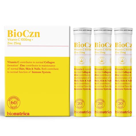 Bioczn Vitamin C 1000mg And Zinc 25mg 60 Effervescent Tablets ...