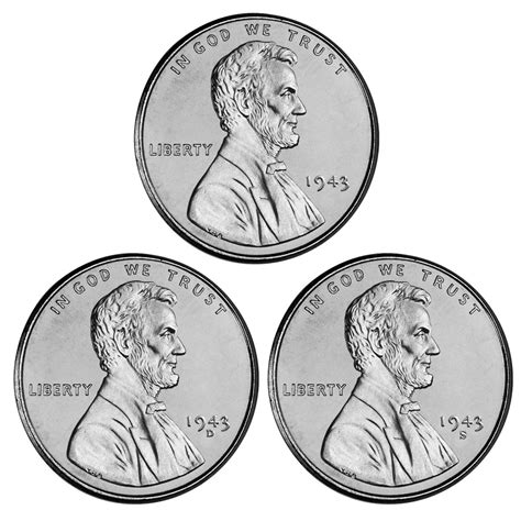 1943 Steel Cent Mint Mark Collection