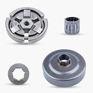 3/8" Pitch 7T Chain Drive Clutch Drum Bell Sprocket Rim Bearing Fit ...