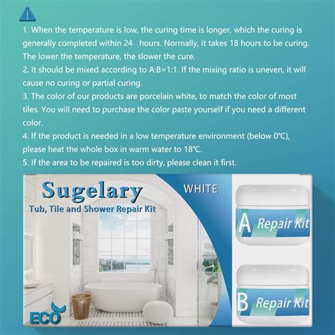 Tub Tile Porcelain And Shower Fiberglass Repair Kit For White ...
