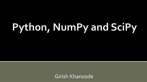 NumPy/SciPy 的图像结果