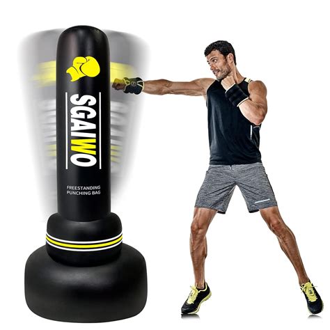 Buy Punching Bag with Stand Adult - 69" Freestanding Heavy Punching Bag ...