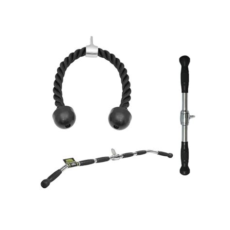 GAMMA FITNESS Bicep/Tricep Handle, LAT Pull Down Handle, and Tricep Ro ...