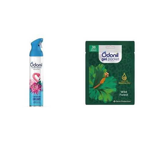 Odonil Combo Pack - Air Freshener Spray + Gel Pocket | Tropical Sunrise ...