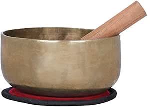 Exotic India Tibetan Buddhist Singing Bowl with OM Cushion - Bronze ...