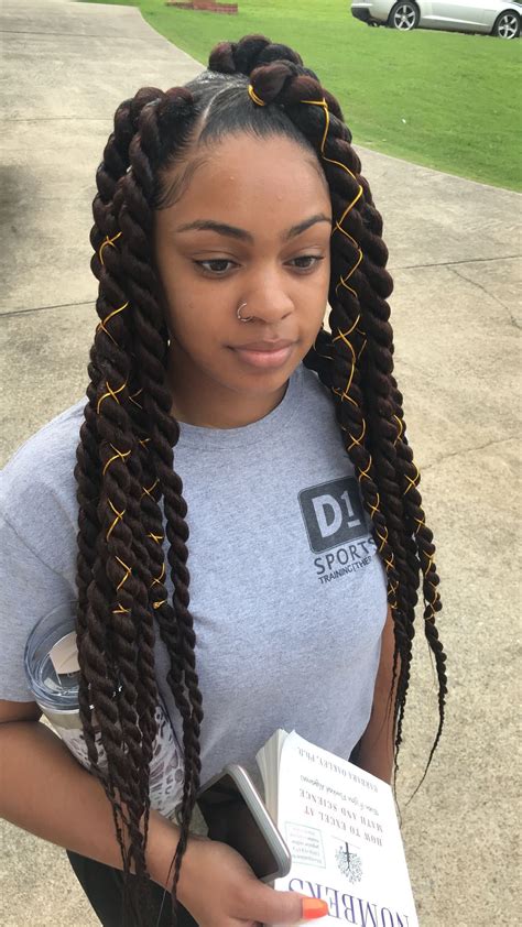 Big Twist Braids Hairstyles - Fade Haircut Styles
