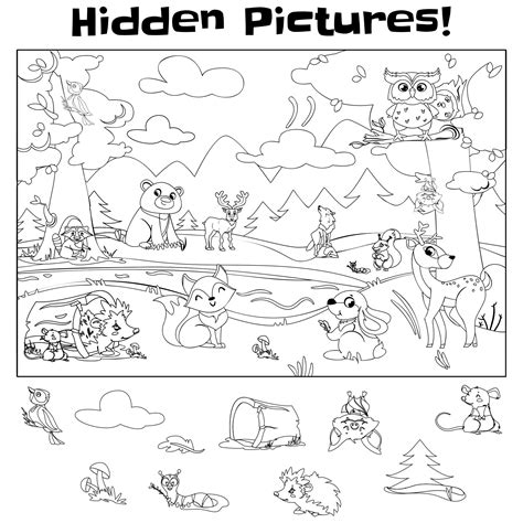 Hidden Object - 20 Free PDF Printables | Printablee | Hidden pictures, Sunday school crafts for ...