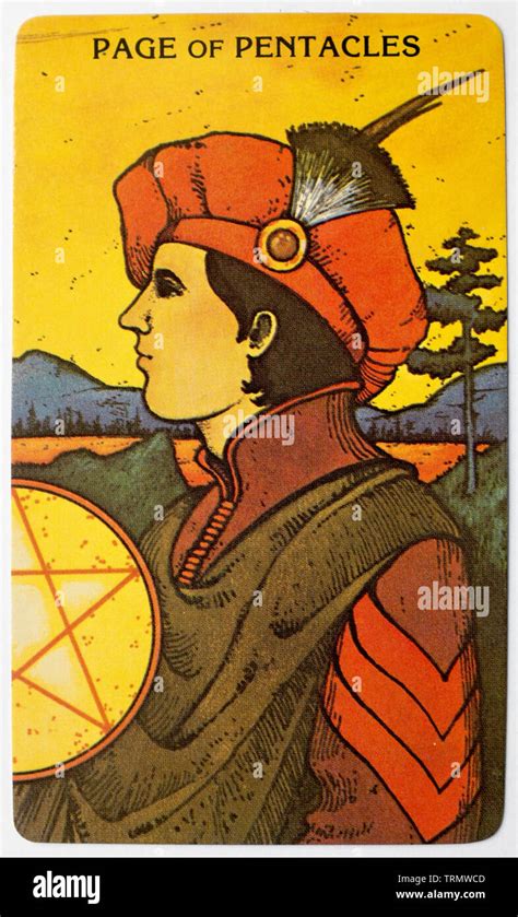Tarot page of pentacles tarot card page of pentacles hi-res stock ...