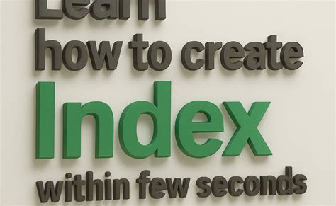 Image result for How to Create Index File in Excel