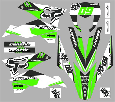 Kit déco Generic Trigger 50 – Fox Vert - Boutique Kit Déco Moto